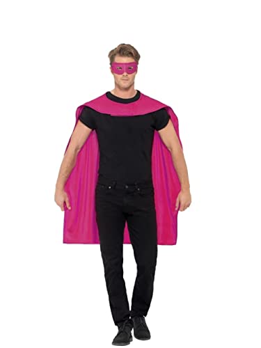 Smiffys Cape, Rose, avec masque pour les yeux Halloween