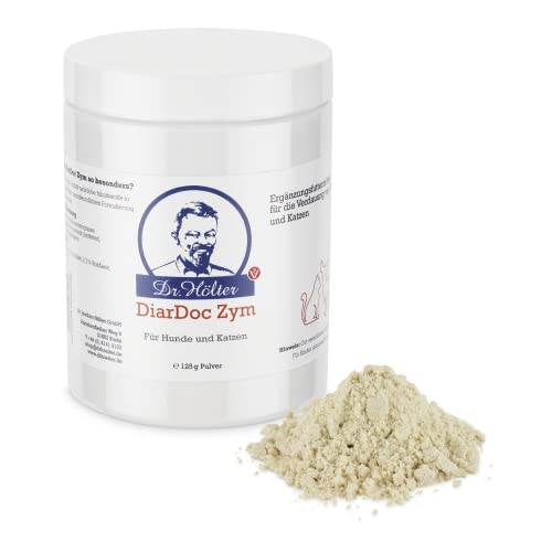 DiarDoc Zym von Dr. Hölter - Pankreasenzyme Verdauungsenzyme für Hunde bei Darmprobleme und bei Futterunverträglichkeiten/Futtermittelallergien (125g DiarDoc Zym Pulver)