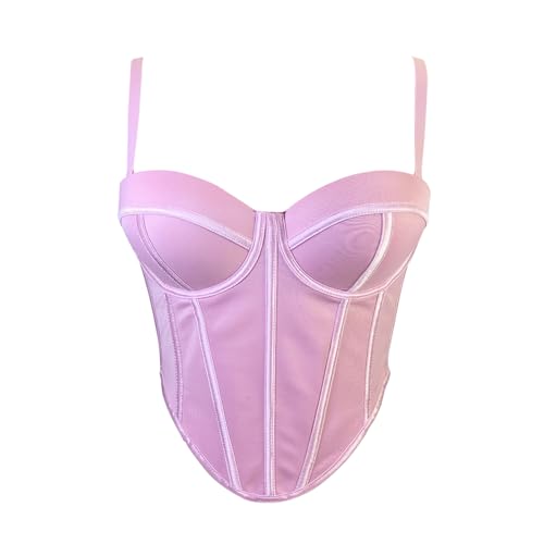 Bustier corset crop top soutien-gorge clubwear et haut moulant slim vest femme