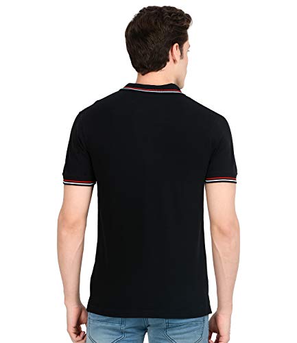 Image of AWG ALL WEATHER GEAR Men's Regular Fit Cotton Polo T-Shirt Black