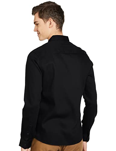 Image of The Indian Garage Co Men Regular Fit Solid Full Sleeves Spread Collar Formal Shirt