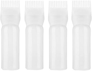 Oil Applicator Bottle for Hair | 2/4 Pcs Hair Oil Applicator Bottles | Reusable Root Comb Applicator Bottle with Scale | Hair Color Applicator Brush for Hair Care Accessories