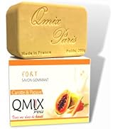 savon gommant fort à la papaye et à la carotte/savon exfoliant unifiant visage à la papaye et car...