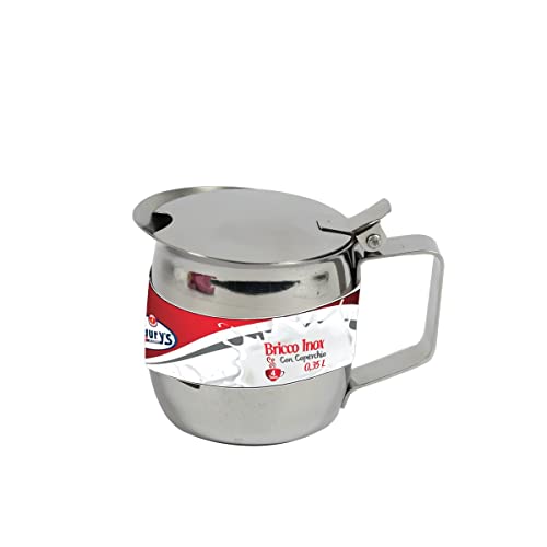 RIESS 0311 – Lattiera Classica In Acciaio Smaltato, 23,2 Cm, Colore Bianco Sporco, Made In Austria