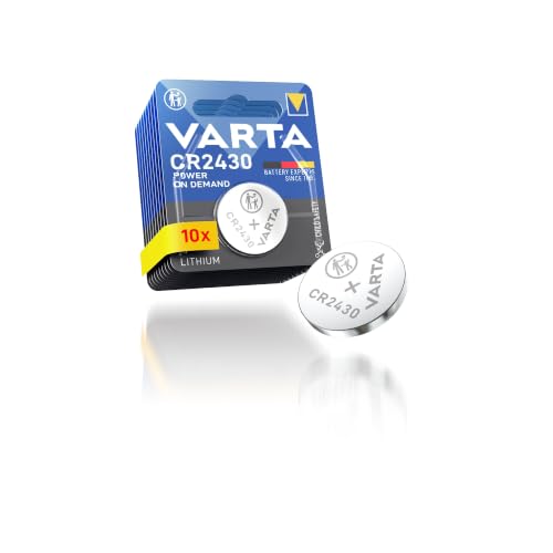 VARTA Batterien Knopfzellen CR2430, 10 Stück, Power on Demand, Lithium, 3V, kindersichere Verpackung, für Smart Home Geräte… – Ansicht 1