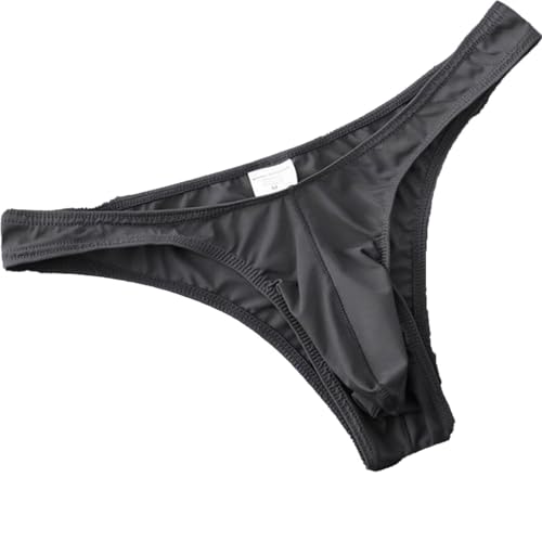 Men's Seamless Breathable Briefs Ultra-thin See-through Low-rise Underwear Transparent Solid