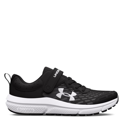 Under Armour Boys' Pre School Assert 10 Alternate Closure, (001) Black/White/White, 1, US