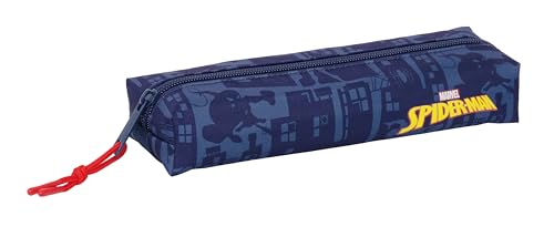 SPIDERMAN - Portatodo Rectangular Niño, Estuche Infantil, Estuche Niño, Ideal para Niños en Edad Escolar, Cómodo y Versátil, Calidad y Resistencia, 22x7x40 cm