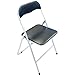Acan Silla Plegable de Metal y Polipiel Negro 81 x 46.5 x 44 cm,Silla Aluminio, Silla Plegable,Taburete, Sillones,Banco,Banqueta