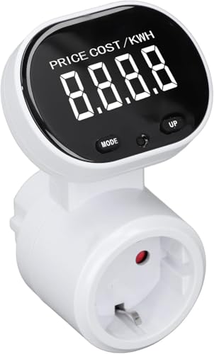 PM 005 Dijital Enerji Ölçer Priz - 360° Dönebilir VA Ekranlı Wattmetre, 16A 3680W Yüksek Hassasiyetli Elektrik Tüketim Takip ve Maliyet Hesaplayıcı