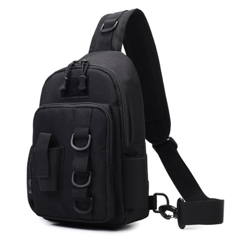 Paquete de eslingas de pesca Bolsa Crossbody Pack Pectoral Plantilla de aparejos de pesca para agua dulce o salada Equipo de pesca con bolsa de pesca Cómodo accesorio de pesca con un solo hombro