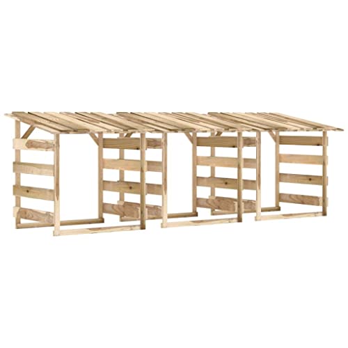 vidaXL 3X Bois de Pin Imprégné Pergolas avec Toits Pergolas de Jardin Pergolas de Patio Terrasse Extérieur Allée de Jardin 100x90x100 cm