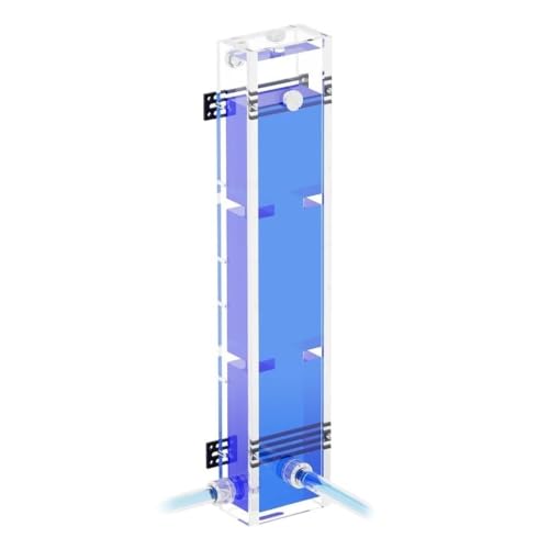 Tanque de agua industrial acrílico transparente de 1000ml y 10mm de espesor con puertos múltiples