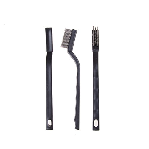 Image of 30PCS Mini Wire Brush, Curved Handle, Stainless Steel | Masonry Brush, Wire Bristle, For Cleaning Welding Slag and Rust