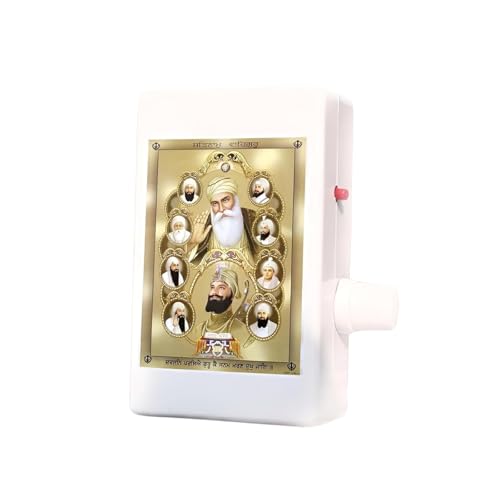 Image of Sikh Mantra Chanting Box with Glowing Front Picture | 14-in-1 Waheguru Simran & Gurbani Audio Player | Ek Onkar Meditation Speaker for Home, Temple, Office & Peaceful Devotion