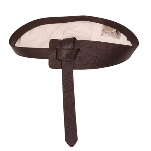 Decorative Belt Knotted Belts For Women Belt Lady Waistband Soft Leathe Waist Belt Straps Long Dress Coat Accessories for Country Concert Outfit(Coffee A)