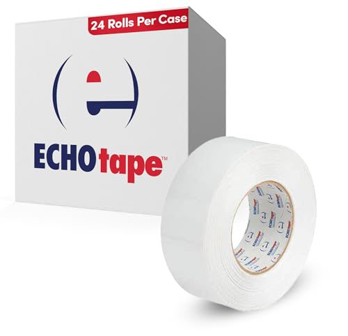 Image of ECHOtape DC-M194A | Double-Sided Polyester Tape | Clear Thin Tape | All Weather /Cold Weather Insulation Mounting Tape | Superior Holding Power | 1.89 in x 60 yd (Case of 24)
