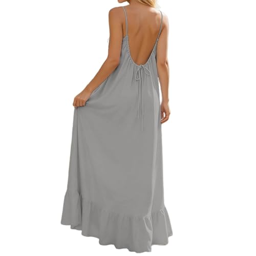 Robe d'été pour sortie d'été tendance et légère dos nu - 2