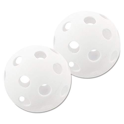 Champion Sports 12' Hollow Plastic Softball Set - Practice Softballs Plastic Hollow - Regulation Size Balls - Fun for All Ages - Lightweight/Durable - Pack of 12 - White