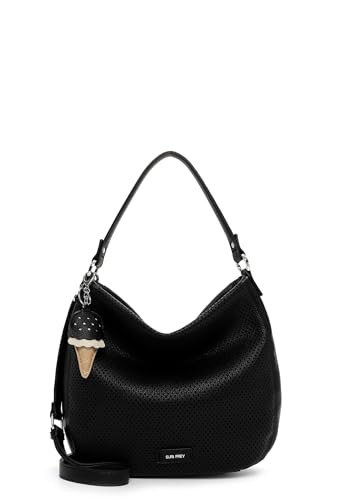 Suri Frey Cilly Bucket Bag L Black, grand sac seau noir tendance pour femme
