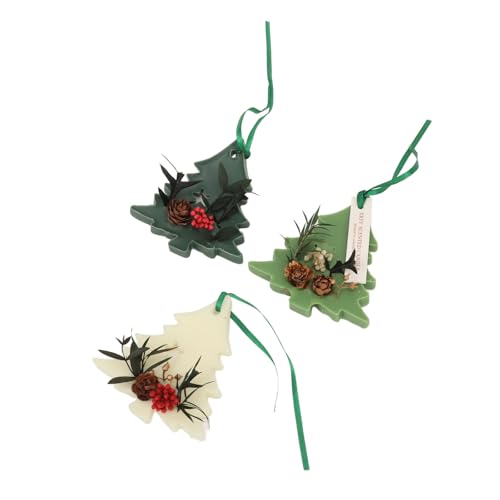 KIMISS 3PCS Sachet de Cera Aromática con Forma de Árbol de Navidad miniatura 4