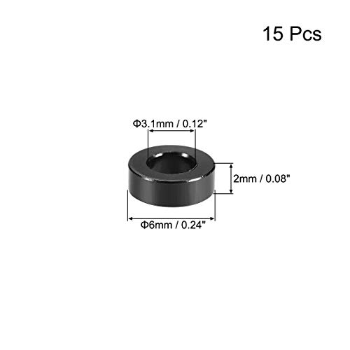 Separador de aluminio negro de 2mm que reduce vibraciones en chasis de drones 2