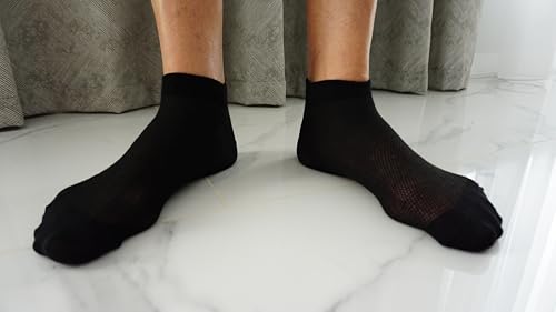Image of RONDO 3 Pack Thin Ankle Socks - Unisex Ultra Thin Breathable Athletic Socks - Low Cut Running Ankle Socks - Thin Cotton Socks