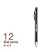 STAPLES 651254 Sonix Retractable Gel-Ink Pens Medium Point Black Dozen (13561-Cc)