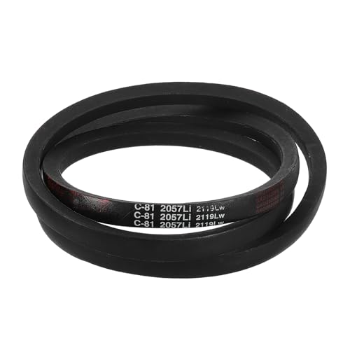 uxcell Correa trapezoidal C81 de 2057 mm de circunferencia interior x 22 mm de ancho x 14 mm de alto, correa en V de goma para transmisión de potencia