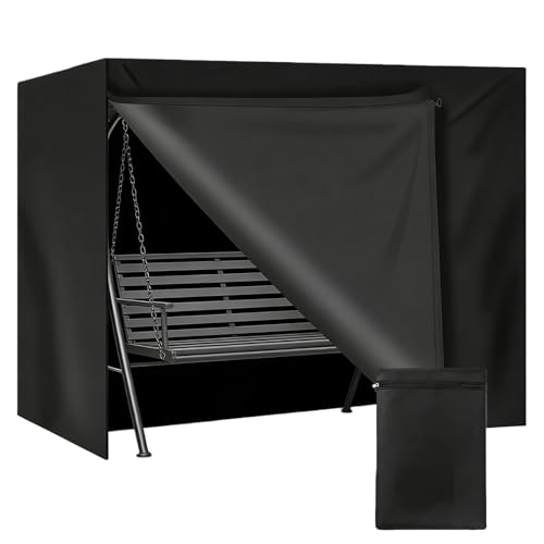 Hollywoodschaukel Abdeckung 3-4 Sitzer Schutzhülle Hollywoodschaukel Gartenschaukel Abdeckplane Gartenschaukel Wasserfest Winddicht UV Beständiges für Gartenmöbel Schaukelbank 210x150x150 cm