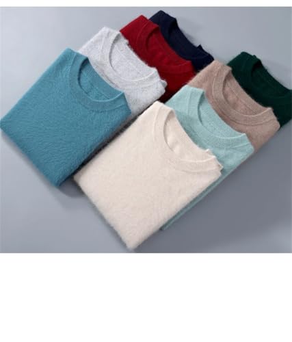 Men's Cashmere Sweaters Round Neck Long Sleeves Pullover Thickened Warm Loose S Jumper2