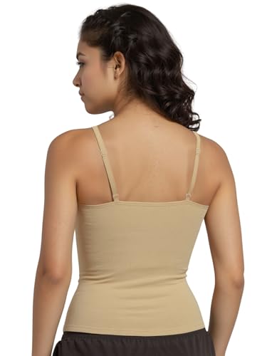 Image of DChica Essentials Padded Camisole Starter Bra for Young Girls, Sleeveless Undershirts Cami Vest with Adjustable Straps, Cotton Camisole Tank Top /Innerwear for Girls