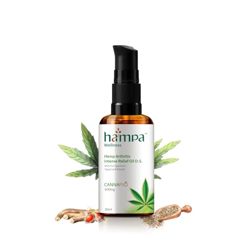 Image of Hampa Knee & Joint Pain Relief Oil 30ml | Arthritis Pain Relief Oil | Ayurvedic Double Strength Oil for Stiffness, Mobility & Chronic Joint Pain | With Vijaya, Hemp, Arnica & Ashwagandha