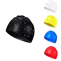 JEKUGOT Waterproof Kids Swimming Cap, Silicone Swim Hat for Boys and Girls 6-14 Years, Comfortable & Anti-Slip Swim Cap, Stretchable and Durable Child's Swim Cap (Black)