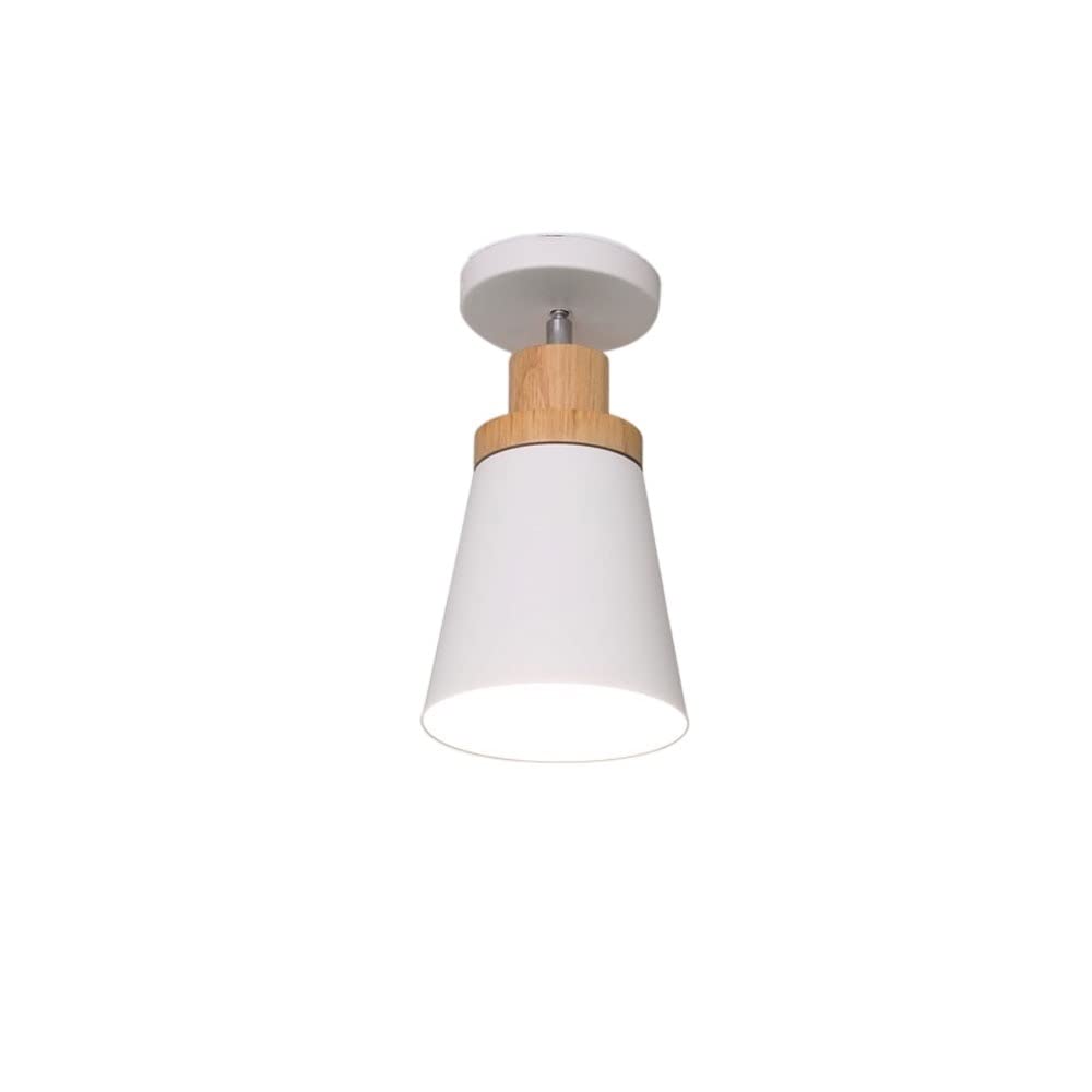 Lámpara de techo de madera y hierro para iluminación de comedores