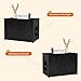 Dwanton Litter Box Enclosure, Cat Litter Box Furniture Hidden, Reversible Entrance Can Be on Left or Right Side, Wooden Cat Washroom Indoor, Black, 27.6 Inches