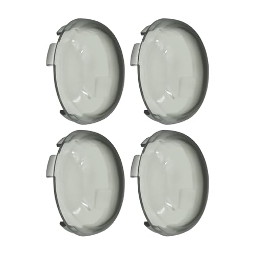 HDBUBALUS Motorcycle 4 Pcs Deuce-Style Replacement Part Turn Signal Lens Fit for Harley Softail Dyna Smoke
