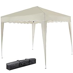 Bakaji Gazebo 3x3 Mt Pieghevole Impermeabile Richiudibile 3 x 3 Tendone Giardino, Telo Impermeabile, Struttura Metallo Apertura e Chiusura a Fisarmonica, modello ISCHIA (Ecru)