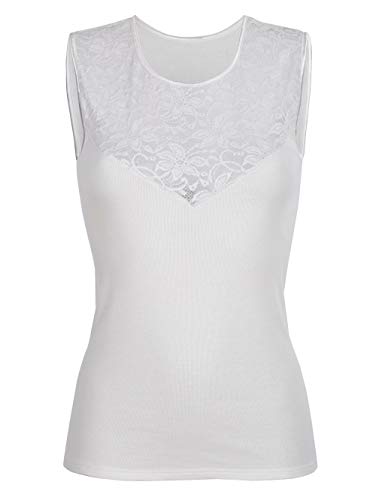 Preisvergleich Produktbild Blue Moon Damen Blazershirt mit aufwändigem Spitzeneinsatz am Dekolleté 56 / 58