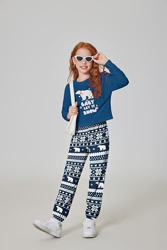 Image of Arshiner Girls 2 Piece Outfits Kids Tie Dye Sweatsuits Set Long Sleeve Shirt and Pants Set Size 5-14 Y