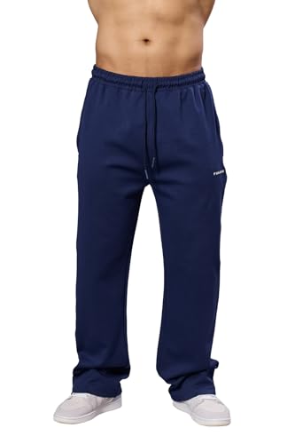 Image of FUAARK Mens Eclipse Straight Tracks Oversized Cotton Gym & Streetwear Pants