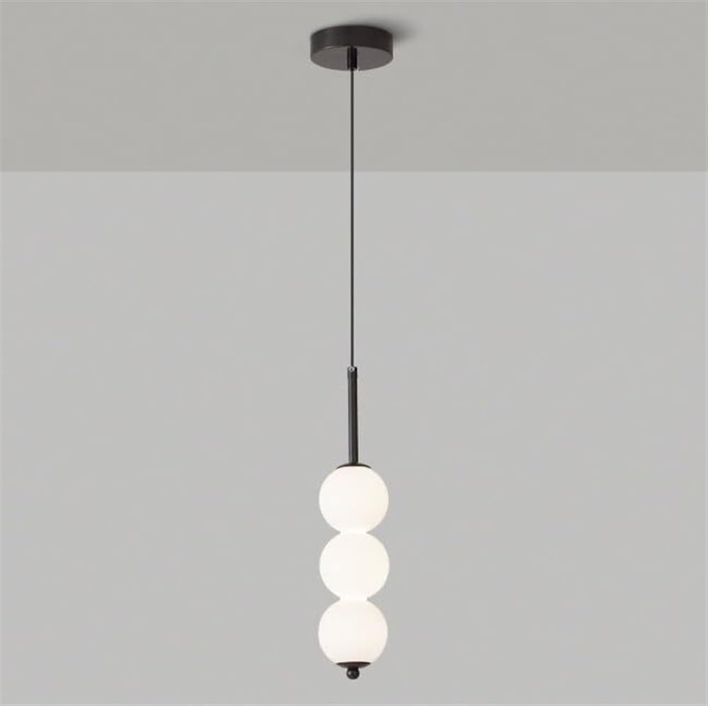 HYJAUSXB Ceiling Light Chandelier French Simple White Glass Lampshade Globe-Shaped 6W Lamp LED for Kitchen Island Bedroom Dining Room Foyer Living Study