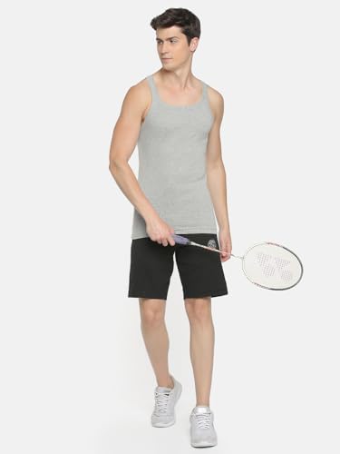 Image of Macroman M-Series Rocker Sports Vest for Men in 100% Combed Cotton with Square Neckline & Contoured Armholes
