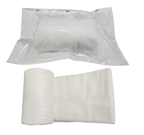 NUVO MEDSURG E.T.O Sterile Absorbent Surgical Cotton Gamjee Roll 15Cm X 3Mtr - (10 Roll)
