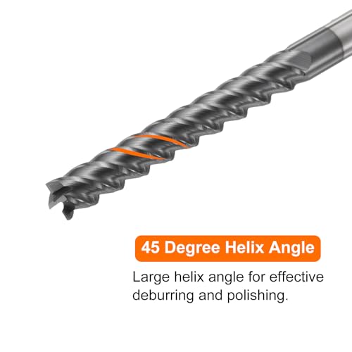 Image of HARFINGTON 2pcs Carbide Square Nose End Mill Bit 1 /4 inch Cut Dia 4 Flutes TiAlN Coated Milling Cutter for Hardened Steel Metal (1 /4 inch Shank 3 /4 inch Cut Length 4 inch Long 45 Degree Helix)