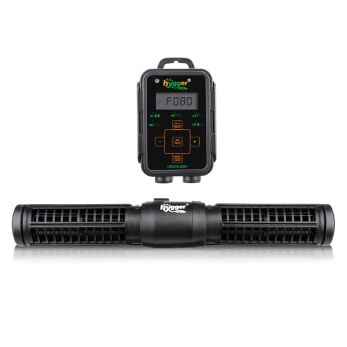 Image of hygger Aquarium Wave Maker, 55W Adjustable Cross Flow Pump with LED Display Controller, Magnetic DC 24V Aquarium Powerhead for Freshwater and Marine Reef Aquariums Up to 150CM in Length