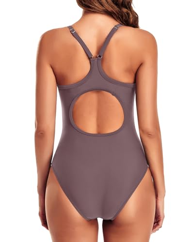 Image of Tempt Me Athletic One Piece Swimsuits for Women | Training, Sport, Racerback, Keyhole, Adjustable straps, Full coverage
