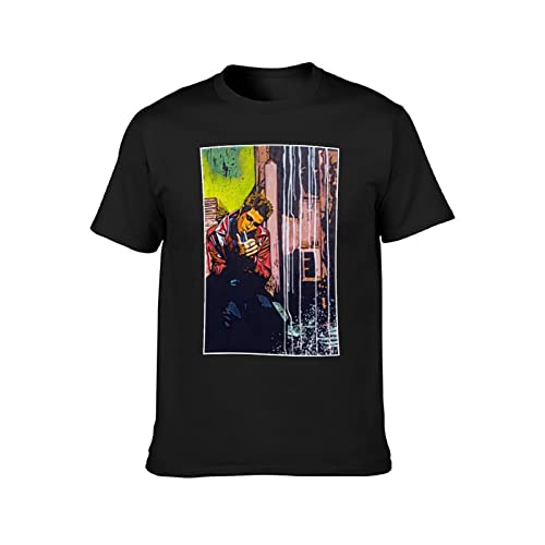 Camiseta de manga corta para hombre, diseño del club de lucha, color negro, Negro , S