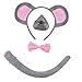 predolo Kids Mouse Ears Headband and Tail Set for Celebration Events, Style A