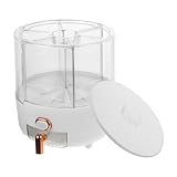 CHICAMPERA 防虫防潮密閉米び 割多機能グレインディスペンサー 転式 大容量透明収納容器 家用米貯蔵豆穀物整理用 再利用可能